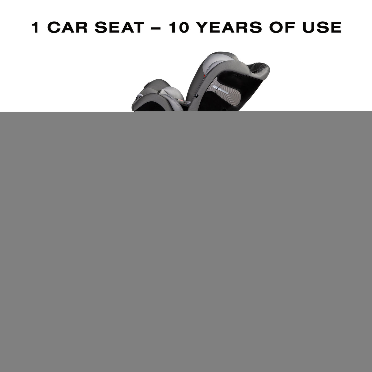 Cybex Eternis S. All-in-One Convertible Car Seat. 12-Position Height-Adjustable Reclining Headrest. Side Impact Protection. Manhattan Grey. 120 lb (Non- Sensorsafe)