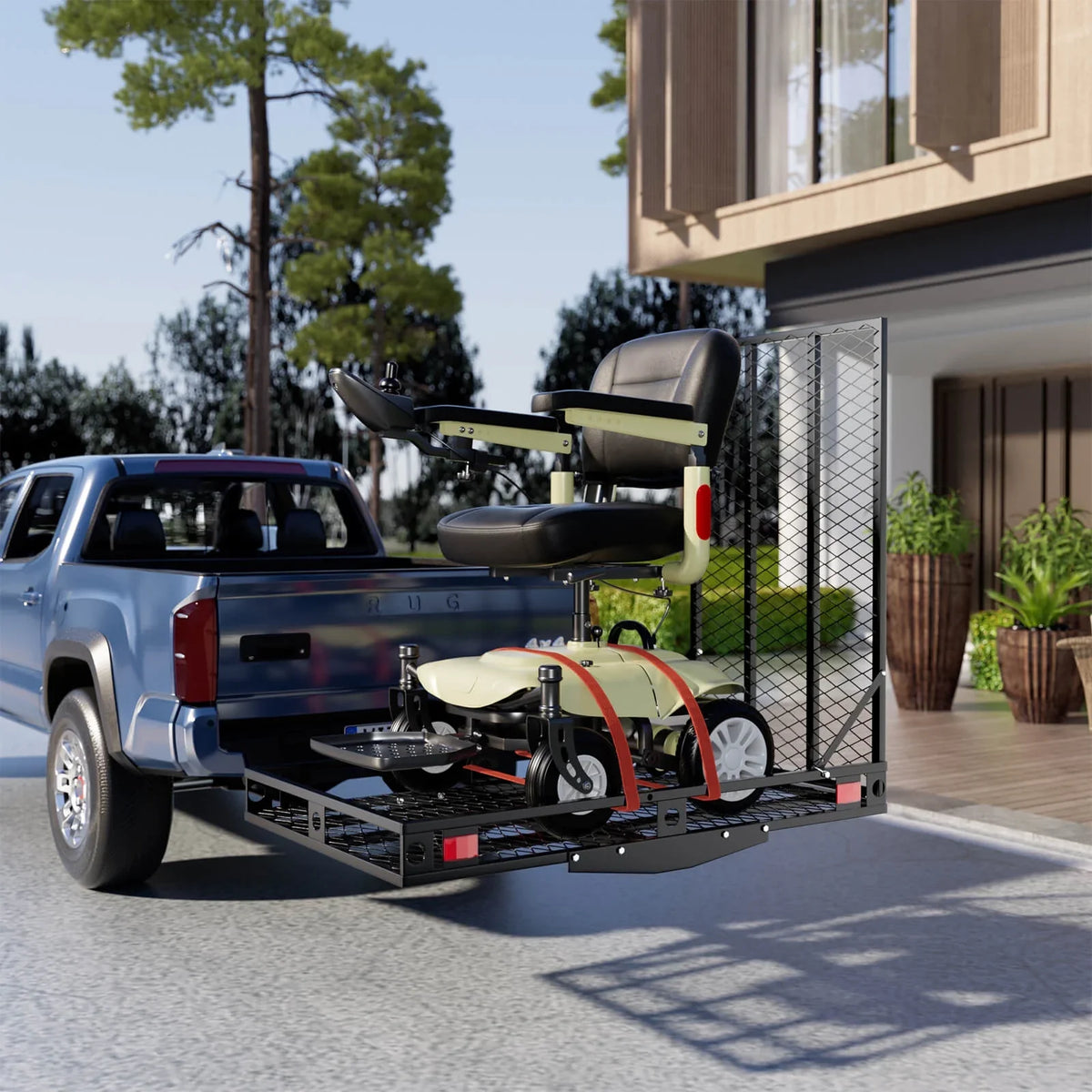 Costway 500lbs Strong Wheelchair Hitch Carrier Mobility Electric Scooter Loading Ramp