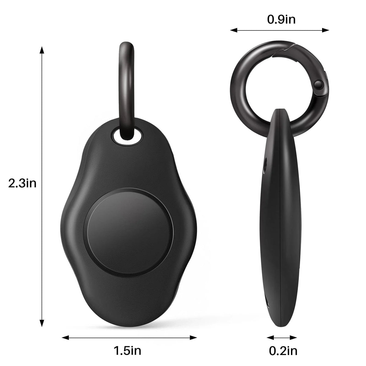 [4 Pack] AirTag Holder Keychain, IPX7 Waterproof Protective Air Tag Holder, Dropproof AirTag Keychain Cover, Full-Body Shockproof, Anti-Scratch, AirTag Case for Keys, Black