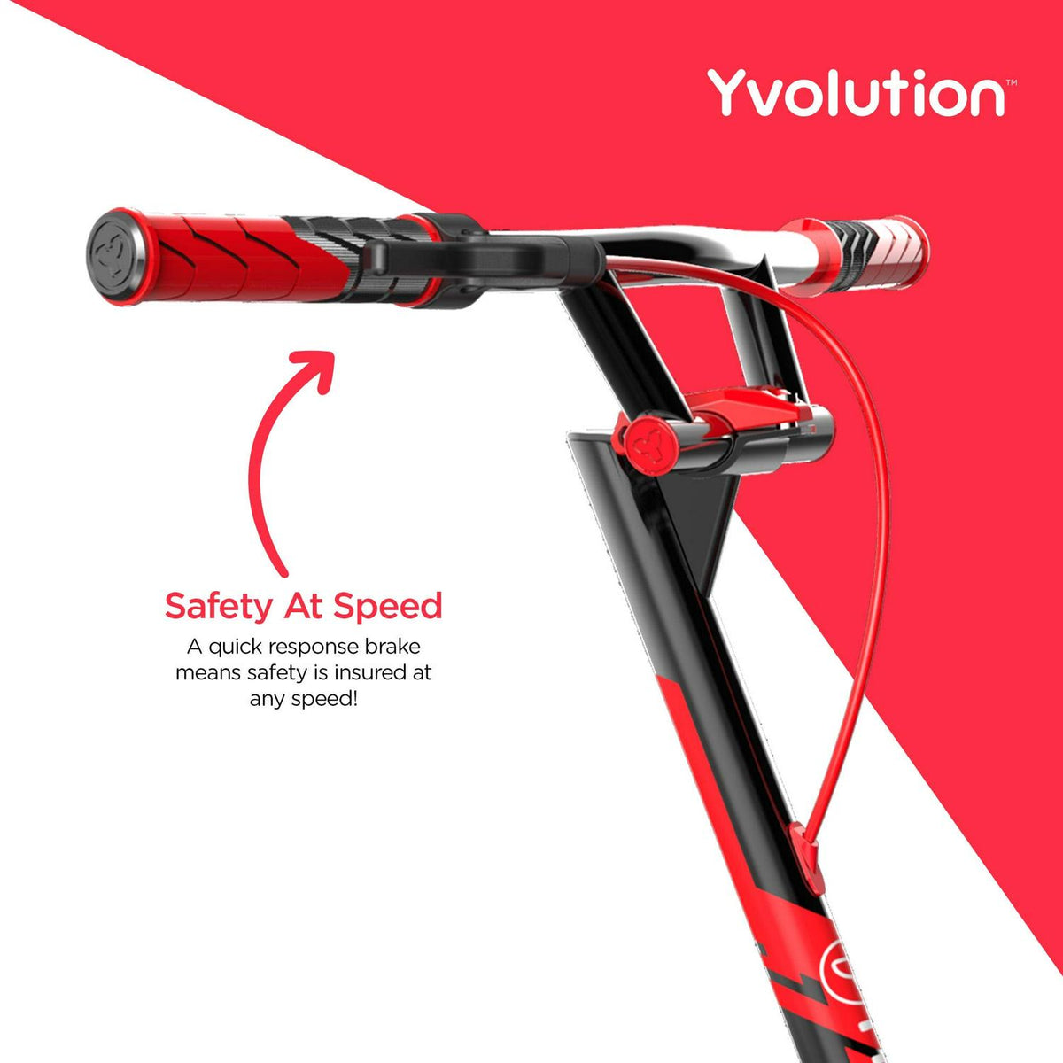 Yvolution Y Fliker Lift | The Original Swing Wiggle Carving Scooter for Kids Age 7+ (Red)
