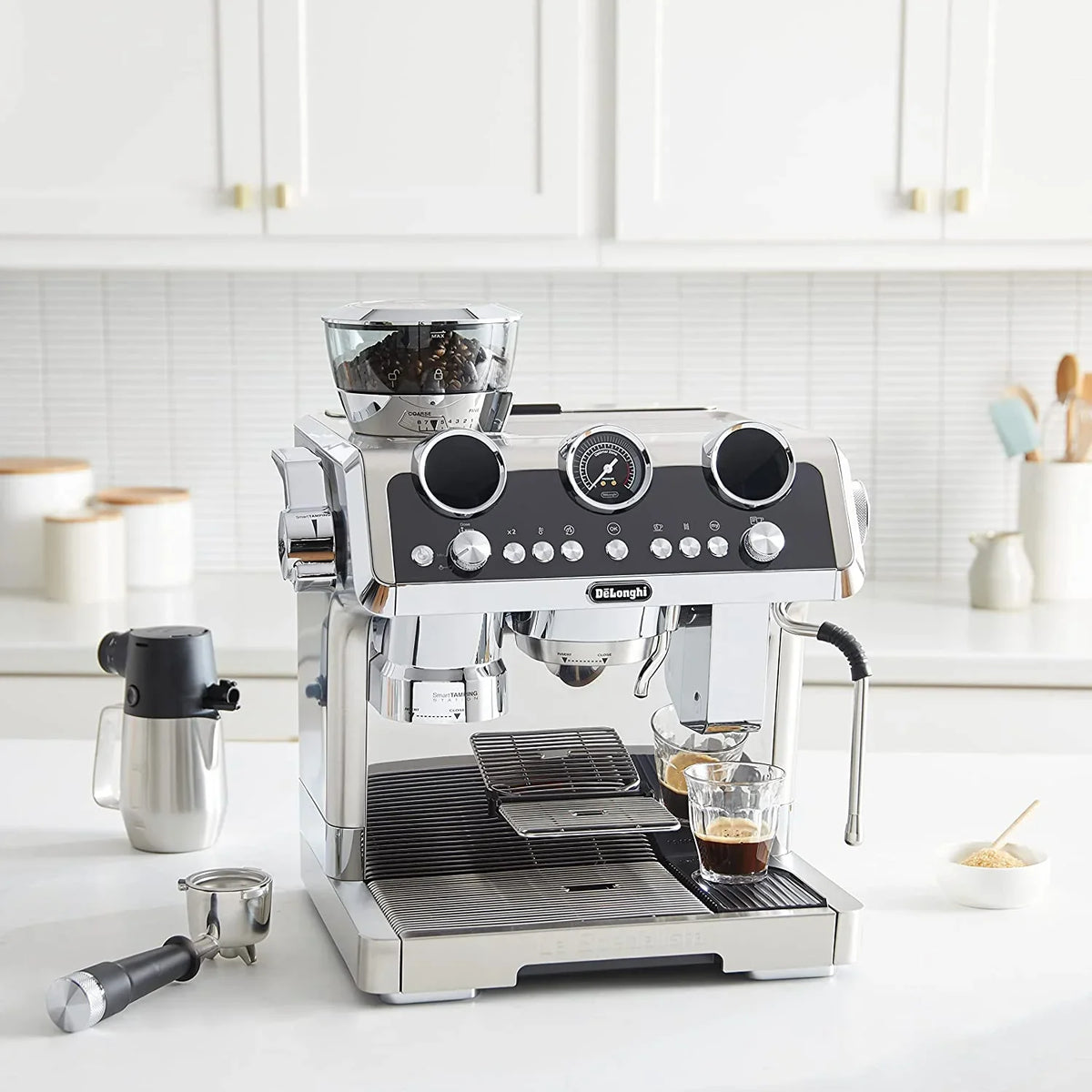De'Longhi EC9665M La Specialista Maestro Espresso Machine, Stainless Steel, Silver,Black