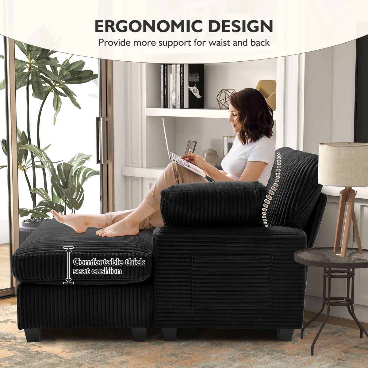 BedLuxury Oversized Accent Chair with Ottoman for Living Room,  Single Sleeper Sofa Armchair with 3 Pillows, Lounge Sofa Bed, Green