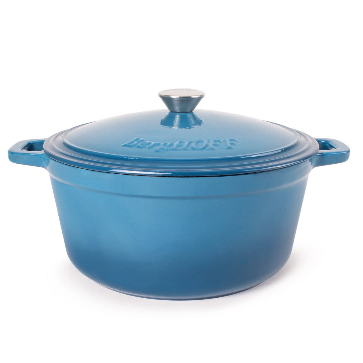 BergHOFF Neo 4Pc Cast Iron Set: 3qt. Covered Dutch Oven & 7qt. Covered Stockpot, Blue